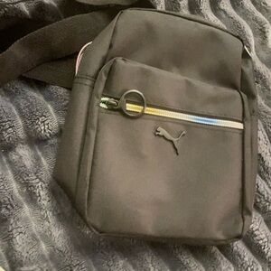 Puma Black Belt Bag with Rainbow Accent